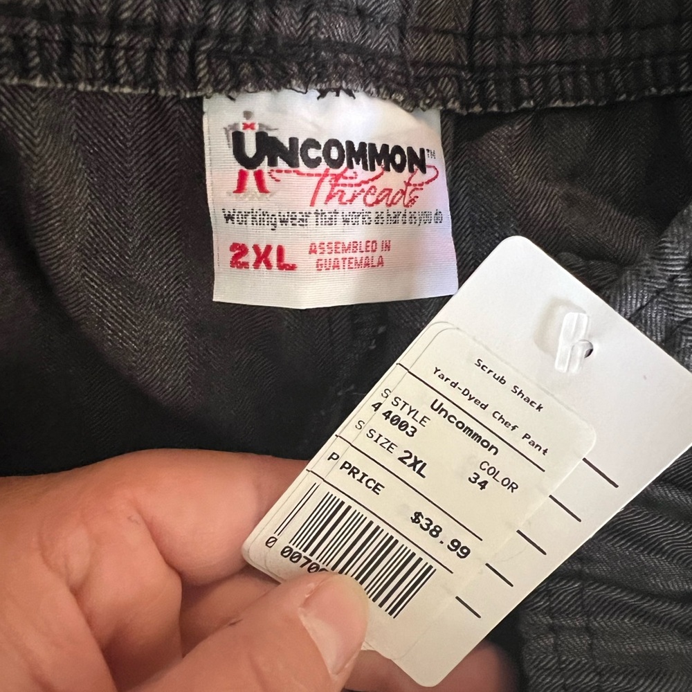 Uncommon Threads Grey Chef Pants - Picture 9 of 11